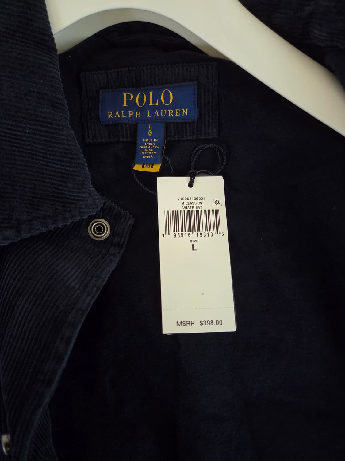 폴로 코듀로이 레터 자켓 L 상품이미지4