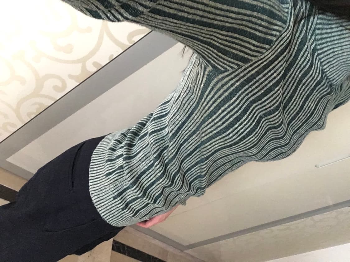 Vintage stripe high-neck knit 상품이미지1