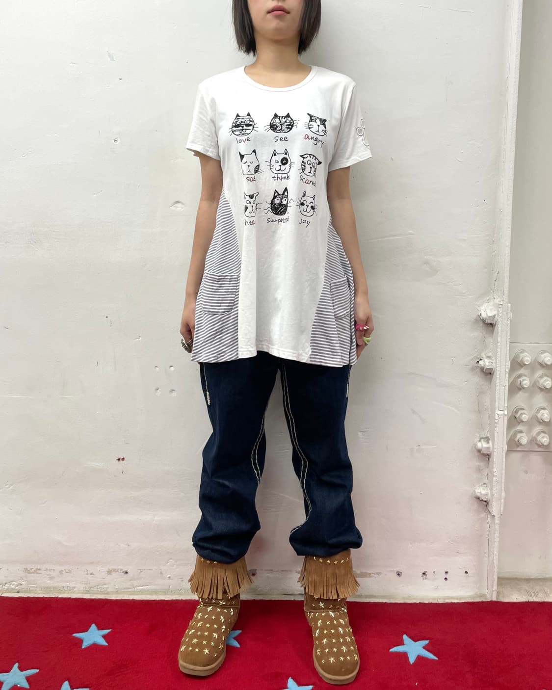Multi Cat Stripe Pocket T-shirt 상품이미지7