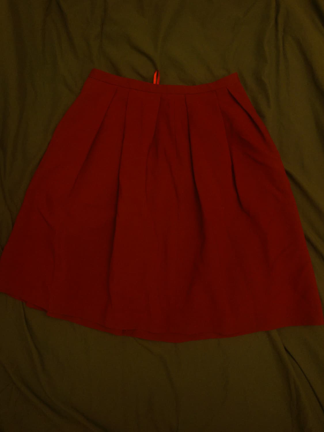 빨간 미디 스커트 상품이미지1