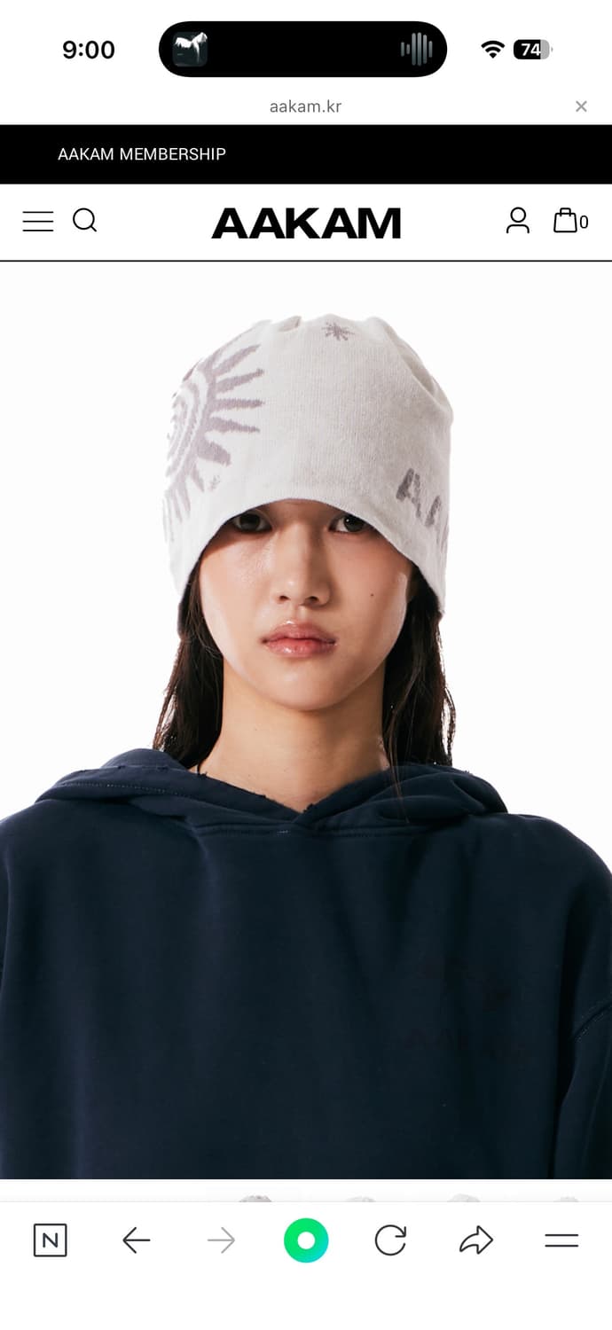 AAKAM 아캄 비니 화이트 상품이미지1