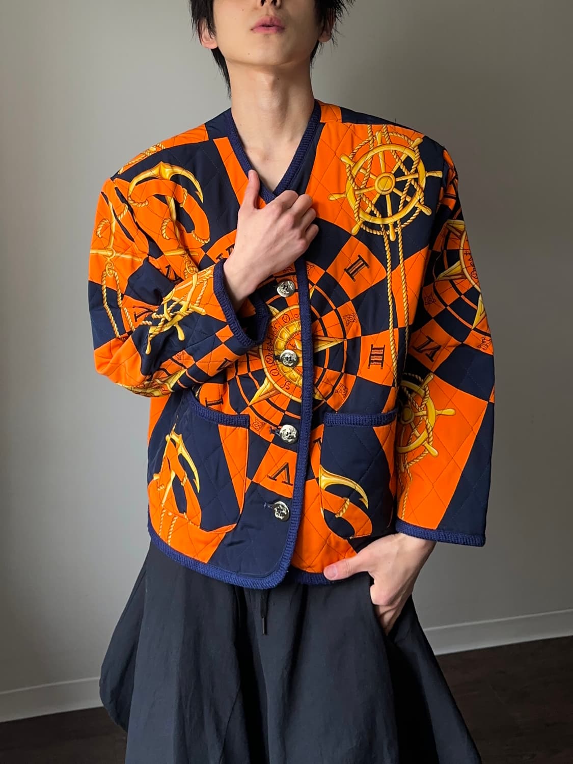 Kei-Two 골드 보이지 퀼팅 자켓 상품이미지3