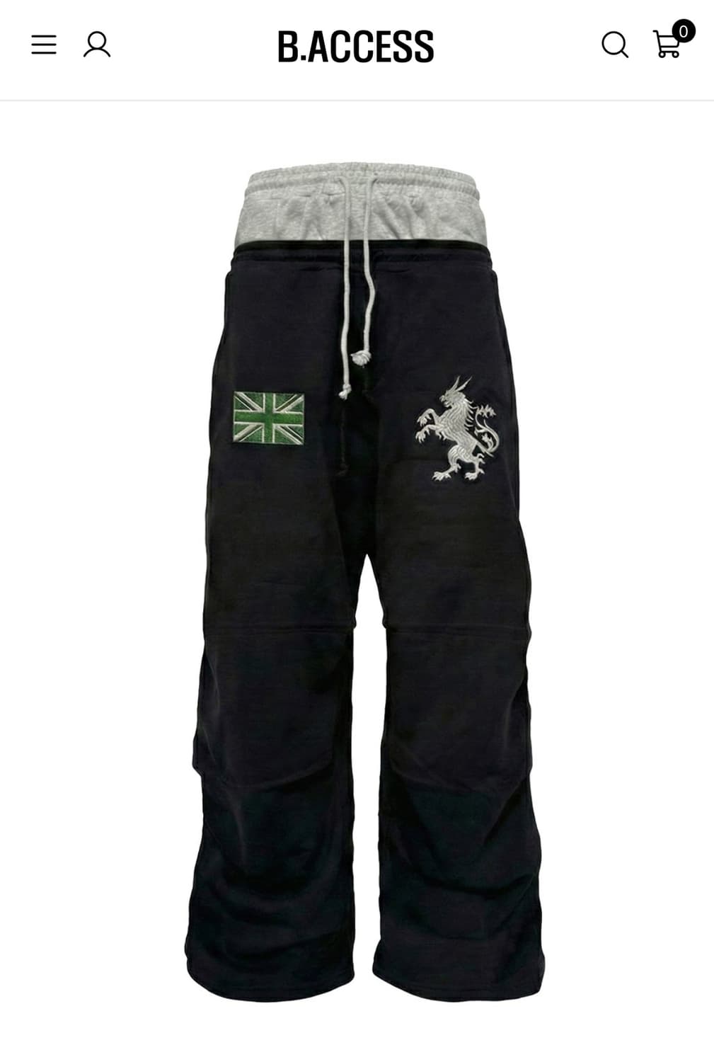 비엑세스 shadow crest wide sweatpants 상품이미지1