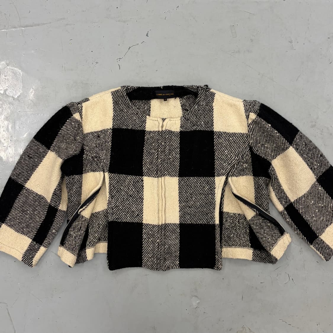 Comme Des Garçons Homme 크롭 트위드 자켓 상품이미지3