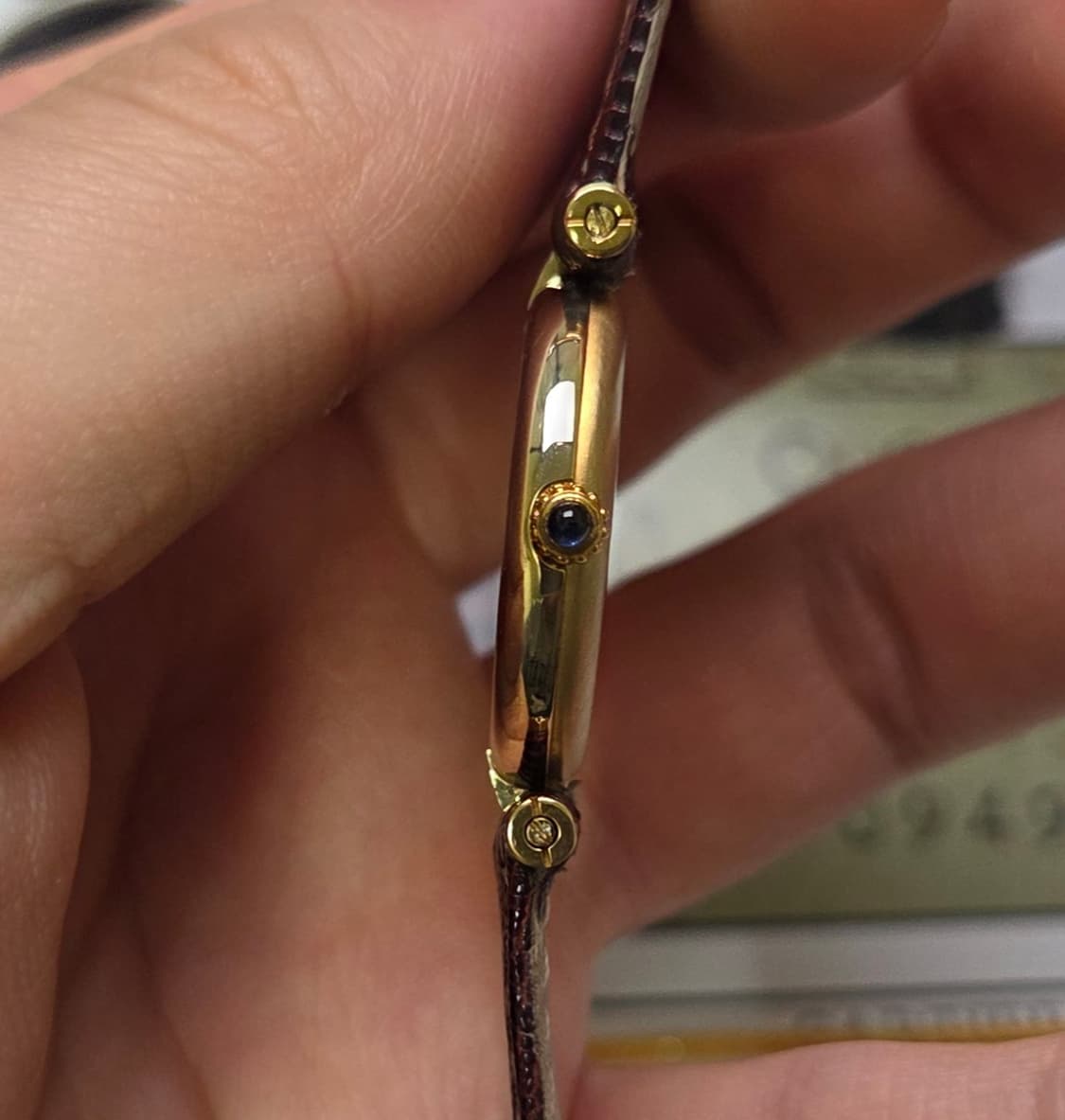 빈티지 까르띠에 머스트드 방돔 화이트로만 블루핸즈 여성용 (감정서 포함) 상품이미지6