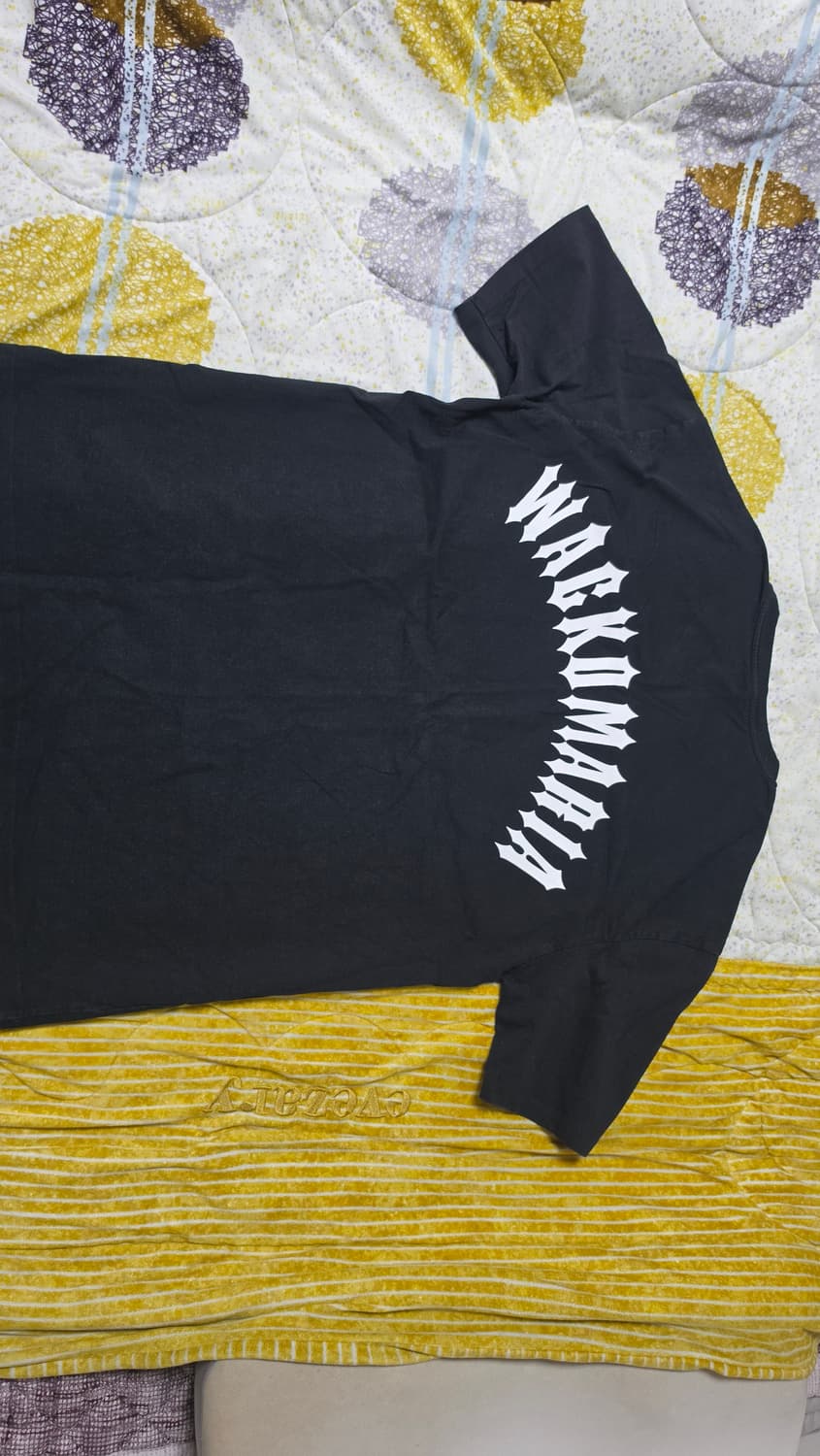 와코마리아 백로고 하프 티셔츠 블랙 XL 판매합니다 상품이미지2