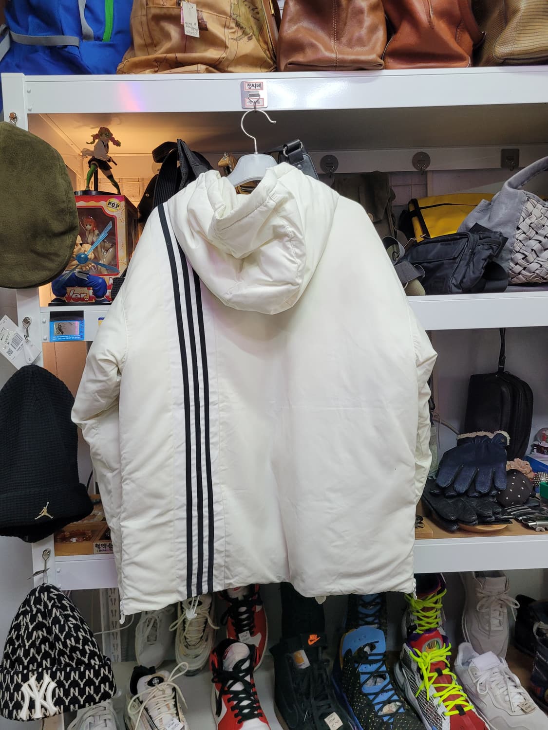 ADIDAS DOWN PUFFER 아이보리 화이트 패딩 (오리털) 상품이미지2