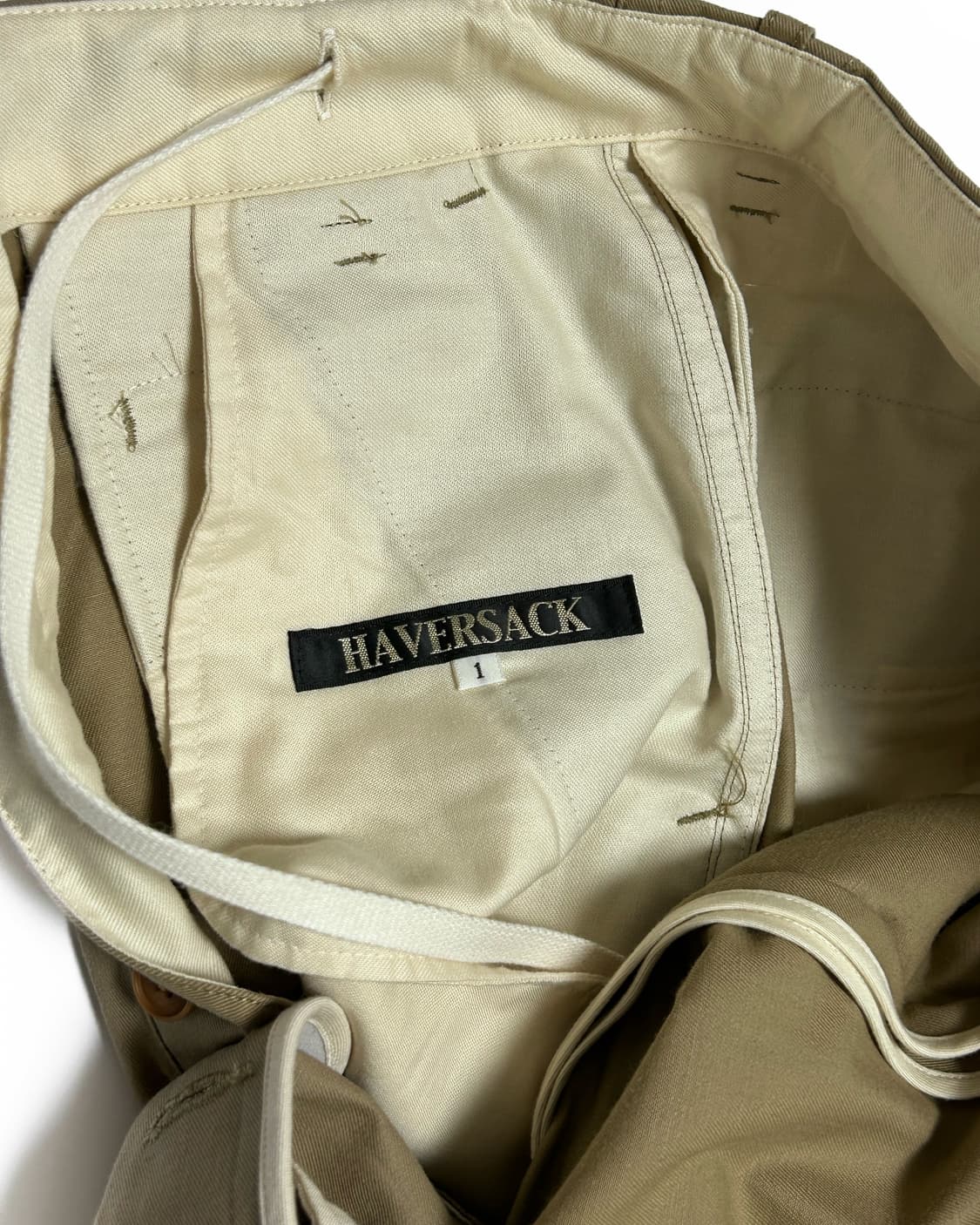 (31)HAVERSACK M41하버색 셀비지 트윌 와이드 베이지 트라우저 상품이미지7
