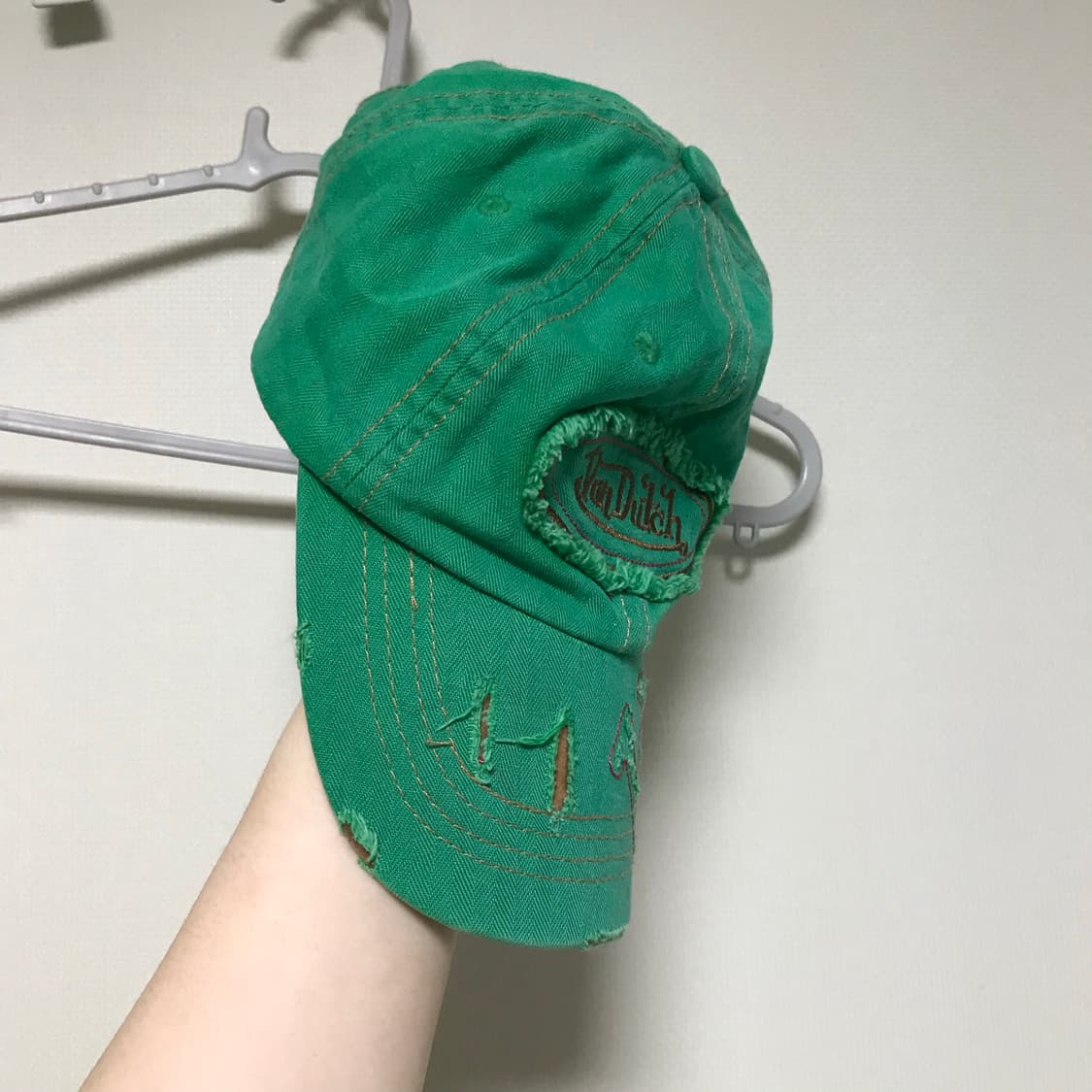 본더치 그린 그런지 디테일 캡 상품이미지3