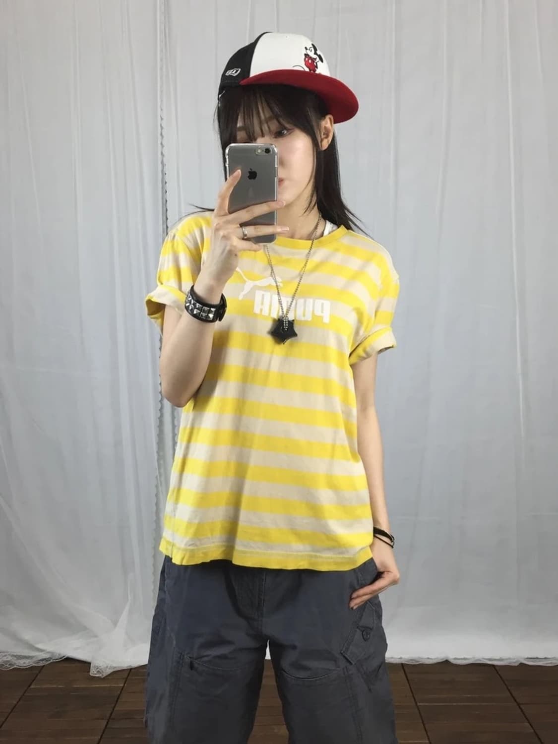 Puma Yellow Stripe Logo Tee 상품이미지2
