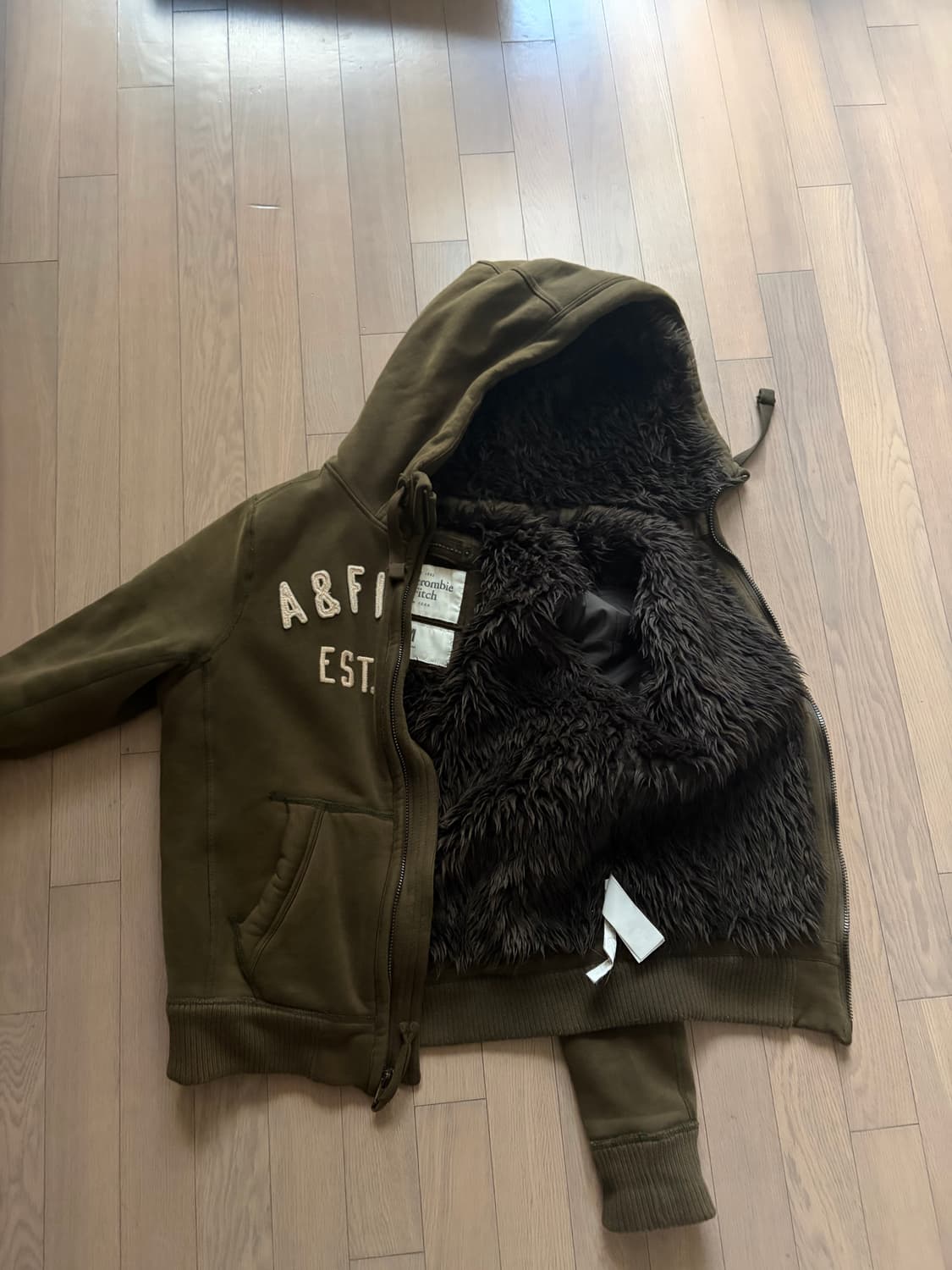 아베크롬비 퍼 후드집업 상품이미지3