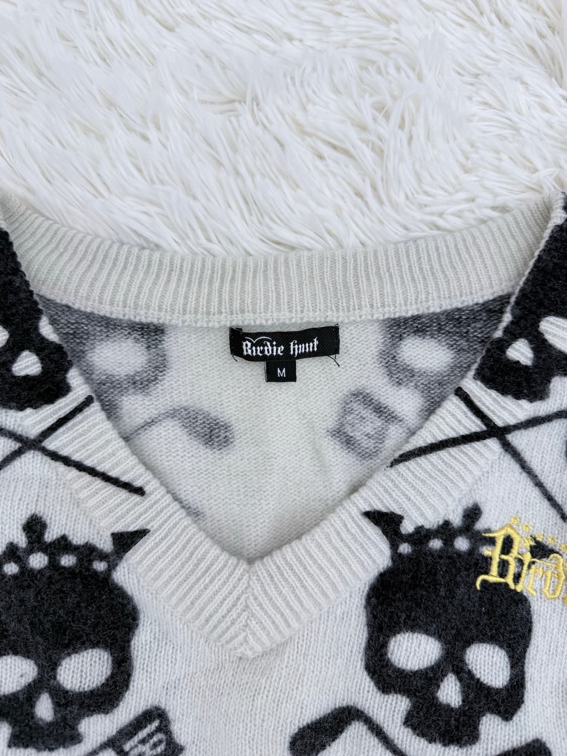 크라운 스컬 펑크 니트 상품이미지2