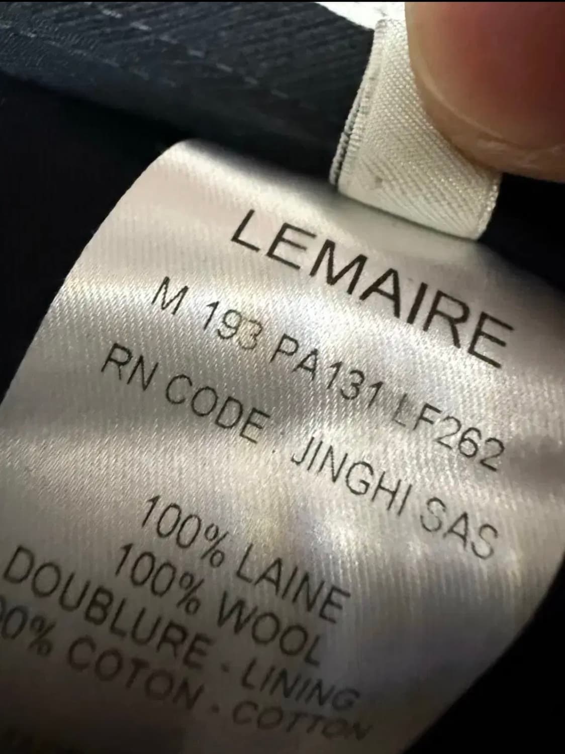 르메르 19FW 와이드 레그 팬츠 블랙 48 상품이미지3