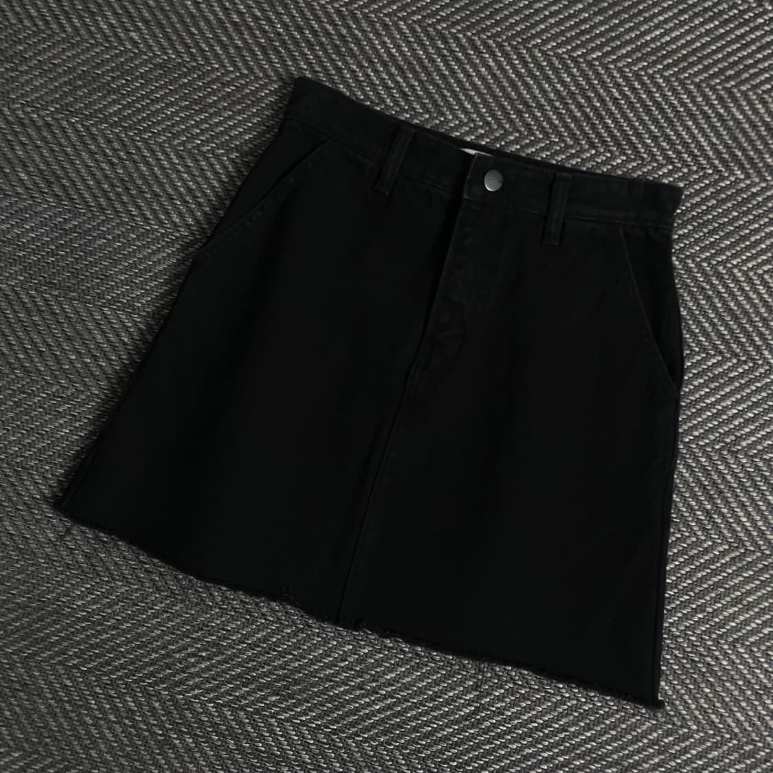 빈티지 블랙 데님 커팅 데님 스커트y 3326 상품이미지1