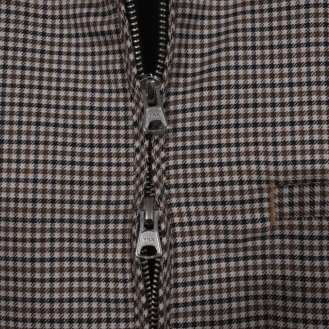 실측 XL) 프리즘웍스 신형 깅엄체크 투웨이 집업 미니멀 블루종 자켓 상품이미지5