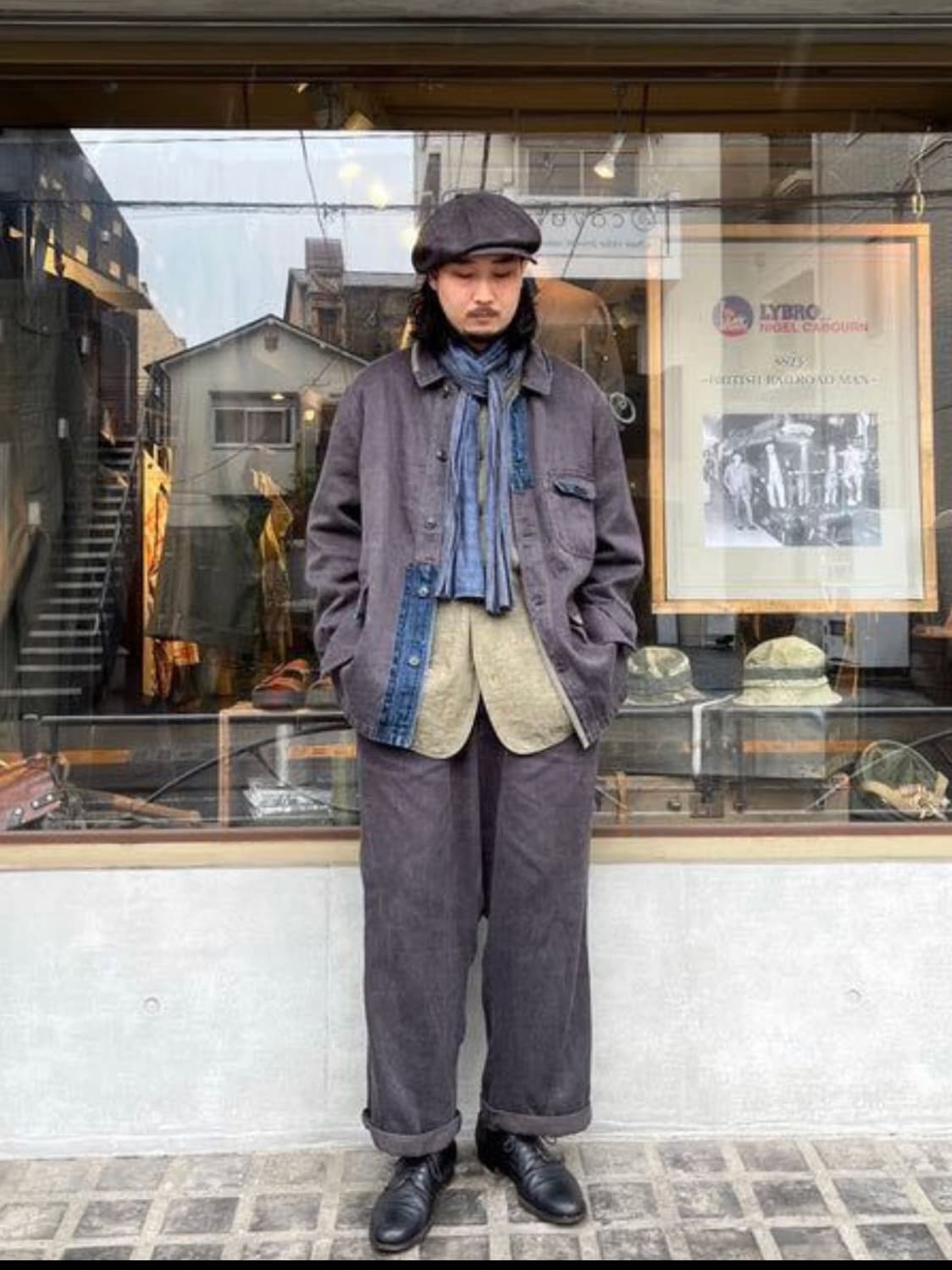 [100/48] 나이젤 카본 워크자켓 리페어 헴프데님 상품이미지1