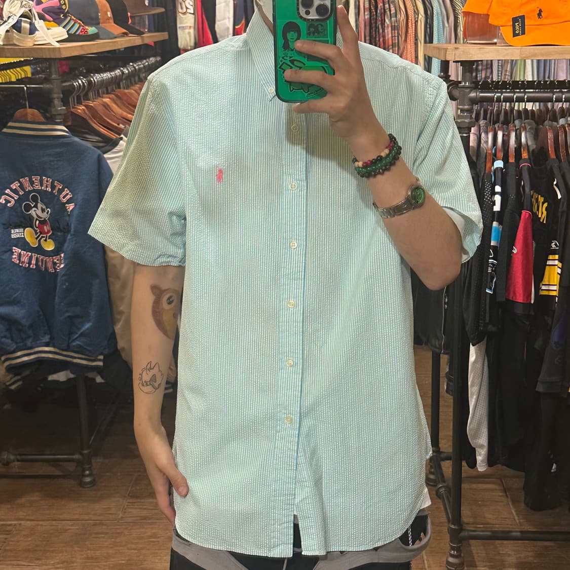 [HI] 폴로 랄프로렌 반팔 셔츠 스카이블루 (시어서커) 상품이미지1