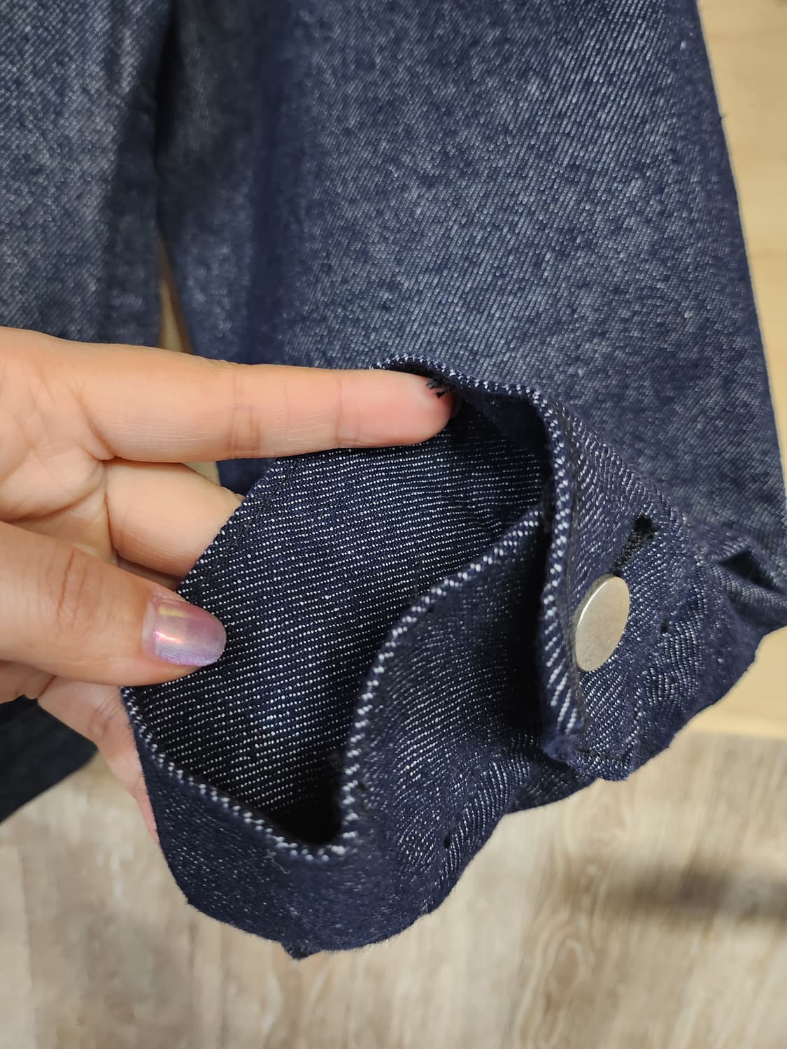 361) 원버튼 데님 자켓 상품이미지3