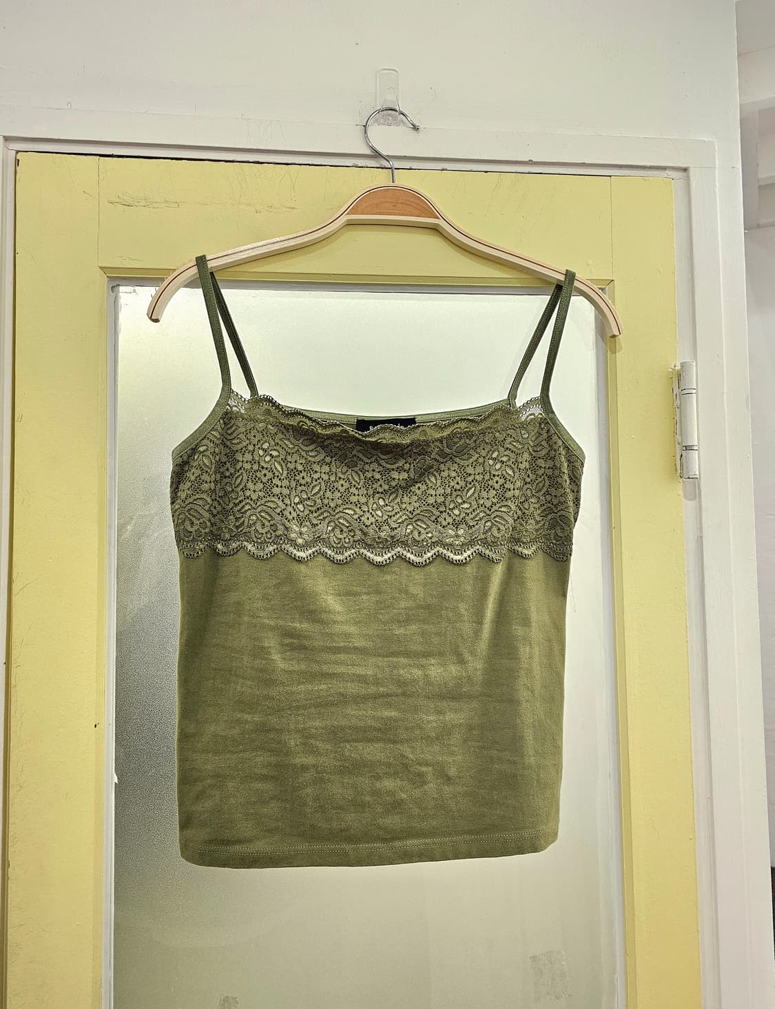 Japan 카키 레이스 민소매T 상품이미지1