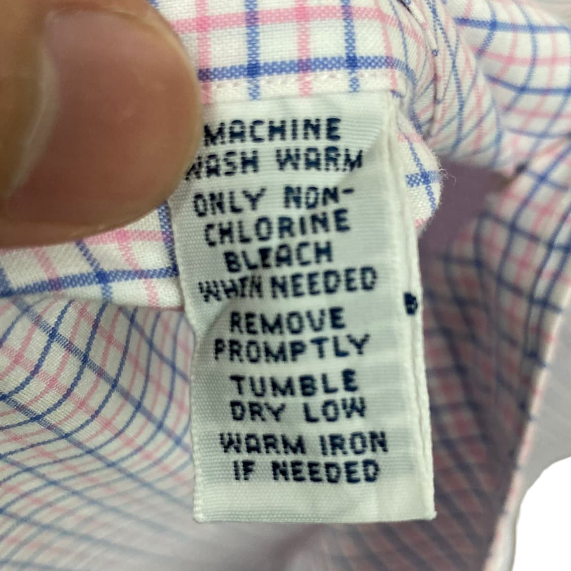 폴로 핑크 블루 체크 클래식핏 셔츠 M 상품이미지7