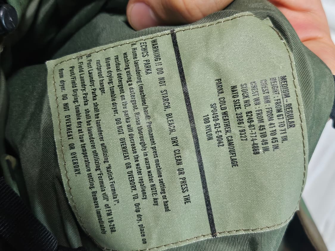 ECWCS 미군 고어텍스 1세대 파카 자켓 M-L 상품이미지3