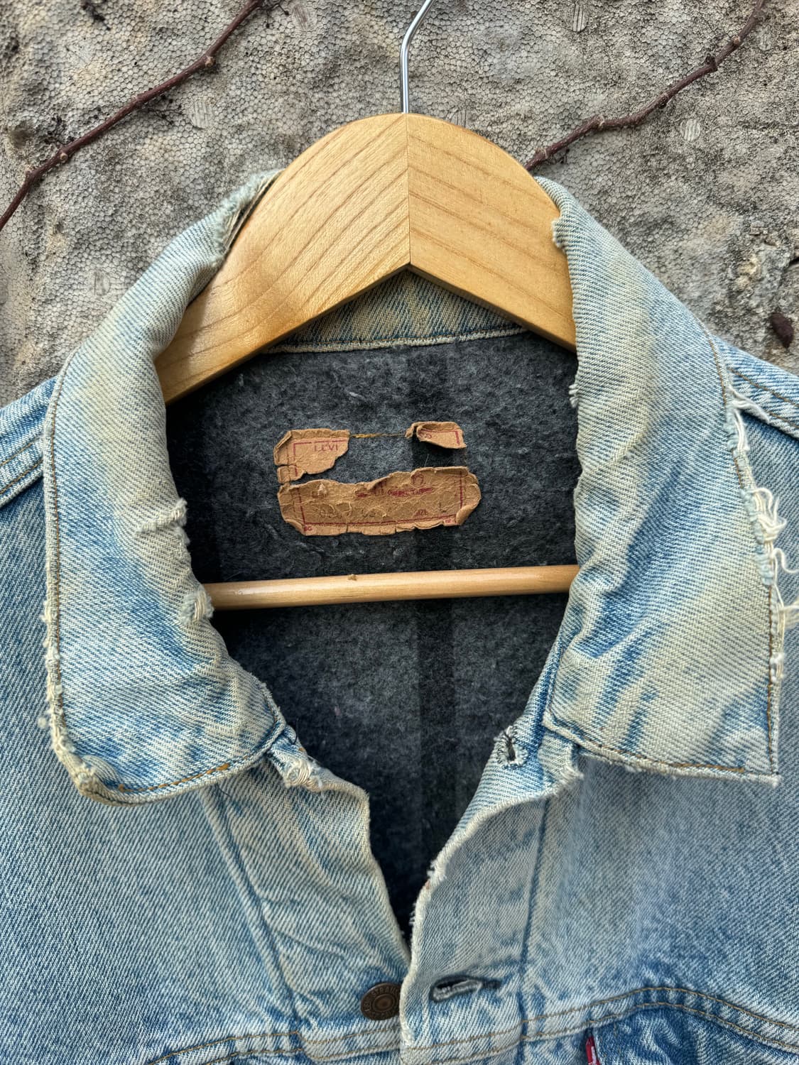 80s 리바이스 빈티지 컨디션 블랭킷 안감 데님 트러커 자켓 L 상품이미지7