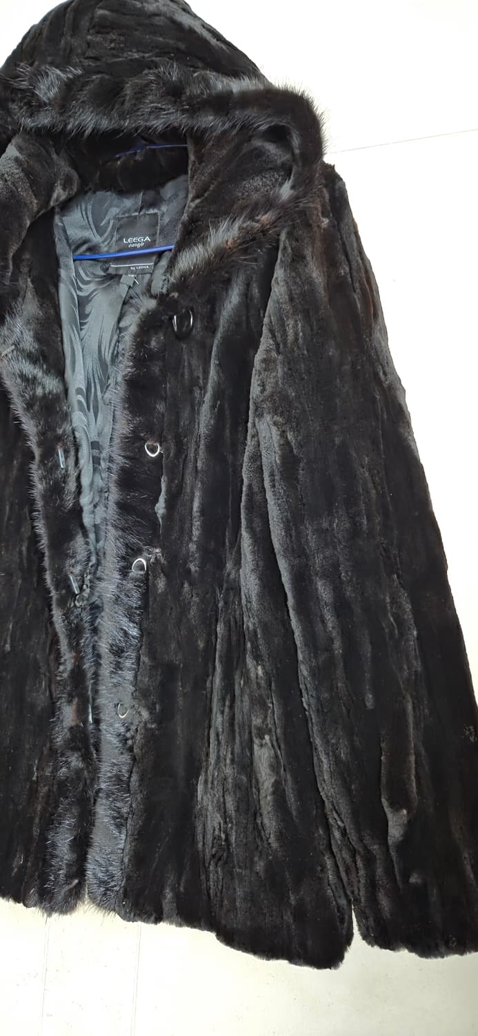 LEEGA 리가 후드 밍크코트 66사이즈 택포 상품이미지5