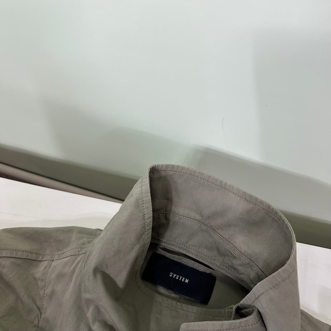 우먼OS 시스템 가오리오버핏 라이트카키 카라포인트 야상자켓 상품이미지5