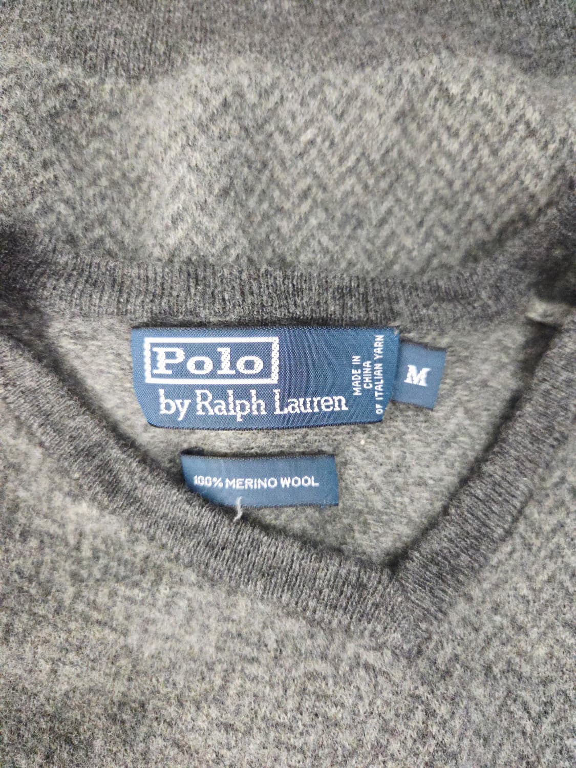 폴로 랄프로렌 메리노 울 브이넥 니트 그레이 상품이미지7