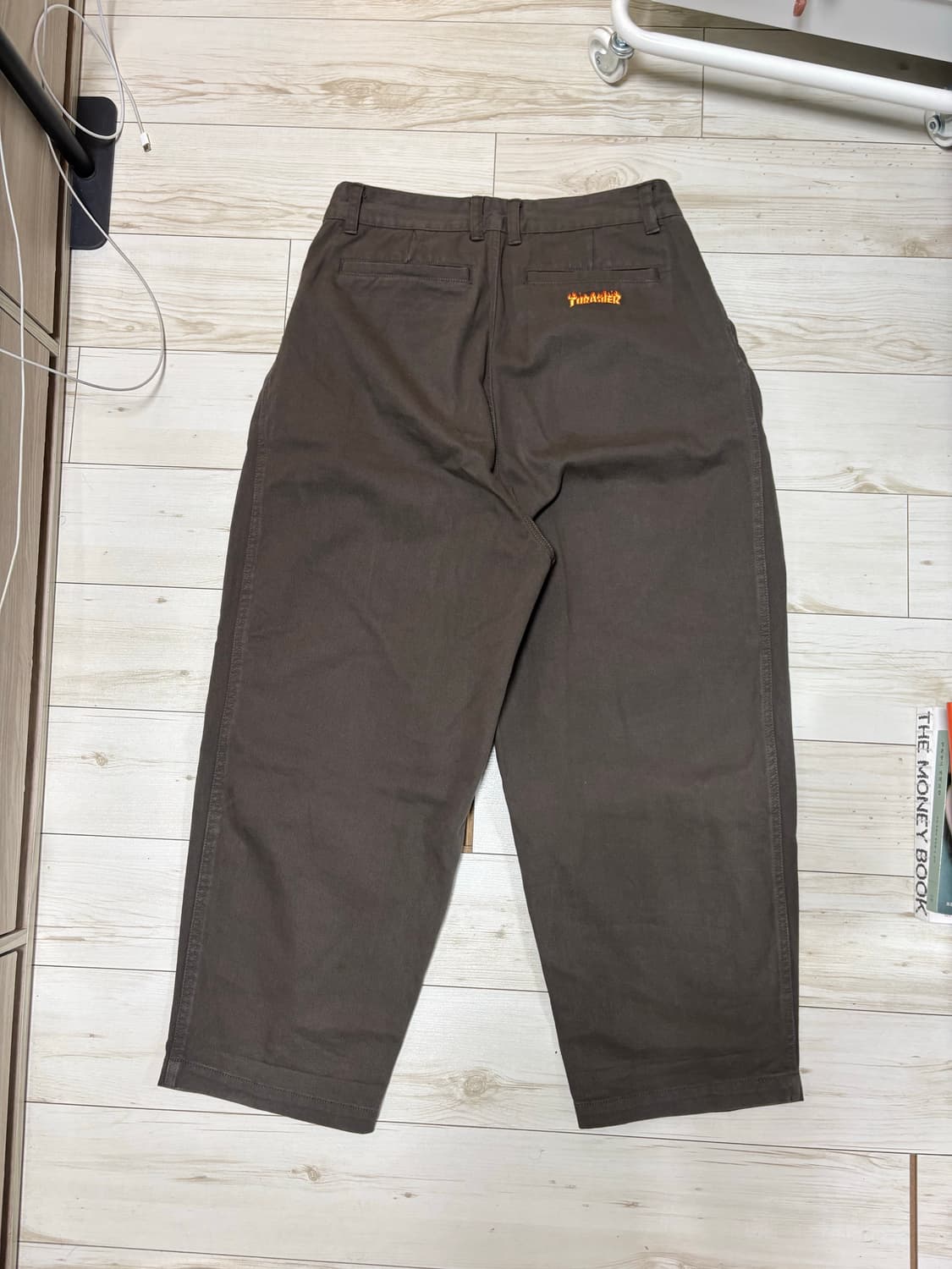 Thrasher 트레셔 플레임 로고 와이드 치노 팬츠 L 상품이미지4