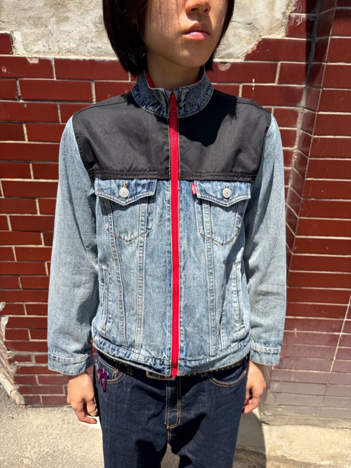 Levi’s 투톤 데님 집업 자켓 S 상품이미지1