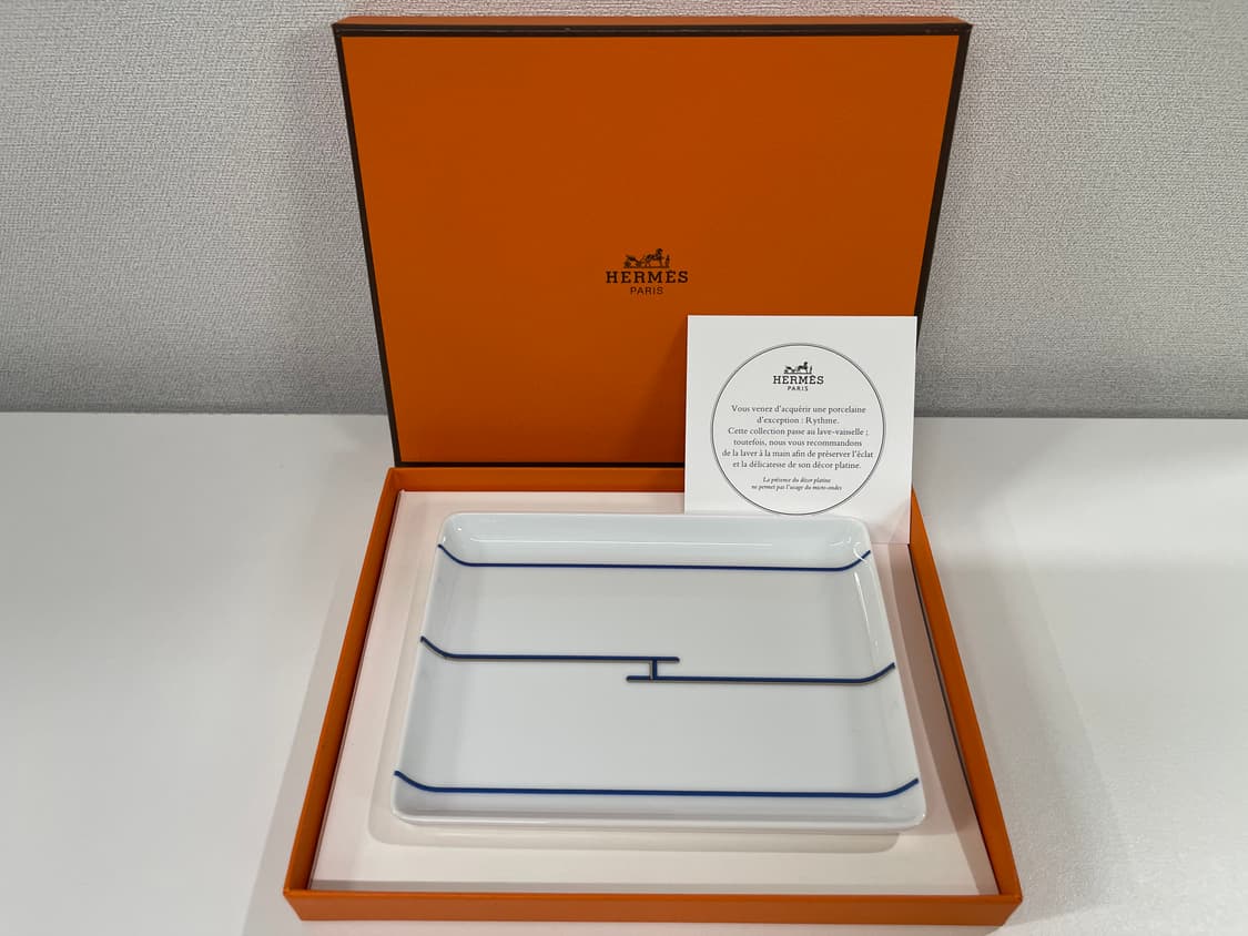 에르메스 리듬 블루 스퀘어 플레이트 1P HERMES 상품이미지6