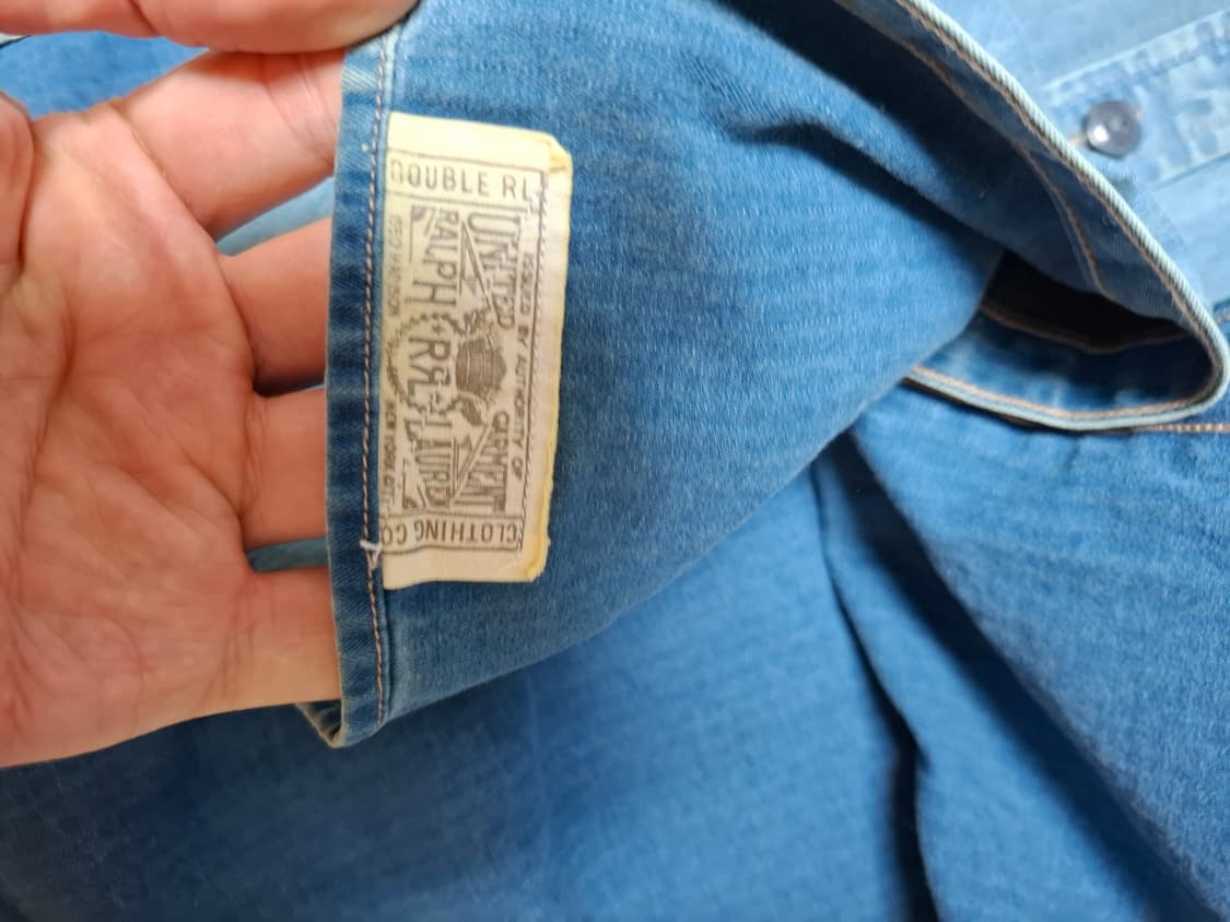 L 더블알엘 인디고 헤링본 트윌 워크 데님 셔츠 남방 상품이미지5