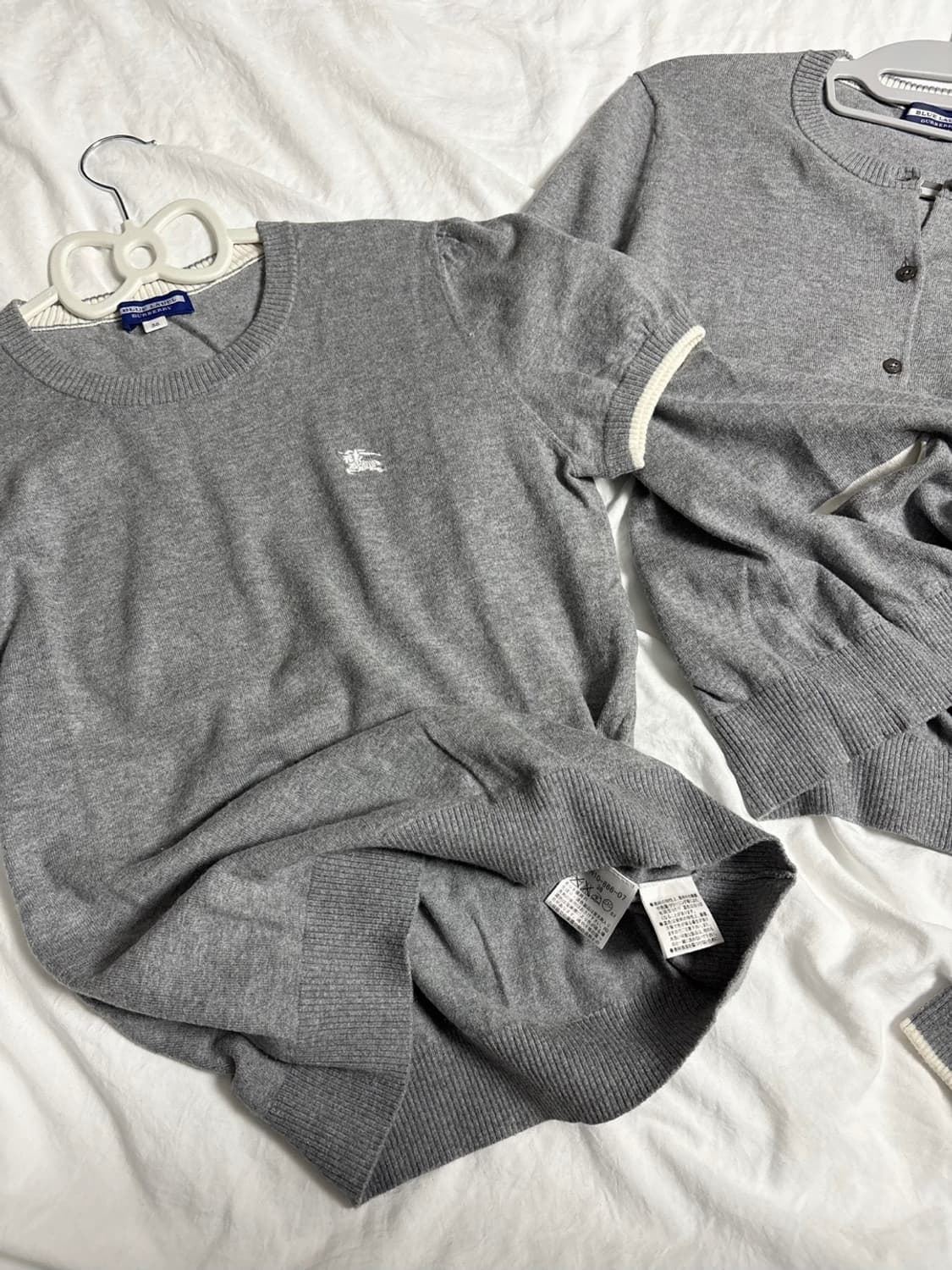 버버리 가디건 그레이 세트 상품이미지4