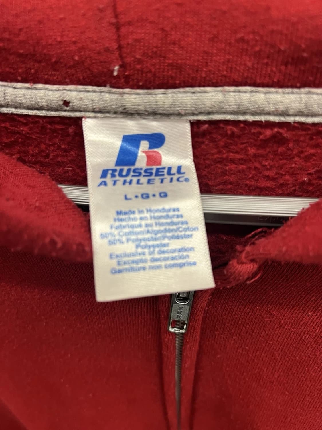 러셀 애슬레틱 스웻 후드집업 레드 상품이미지3