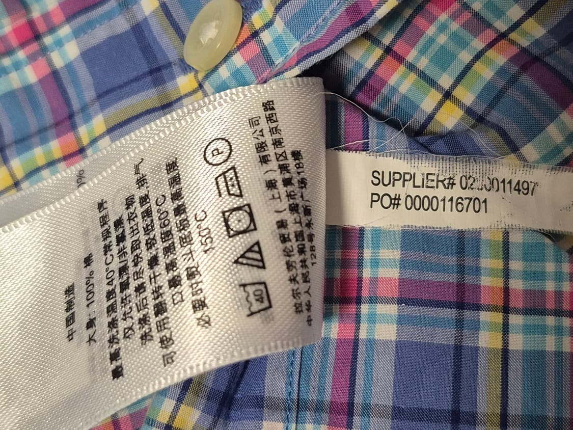 폴로 랄프로렌 체크 남방 긴팔 셔츠 남성 95사이즈 상품이미지7