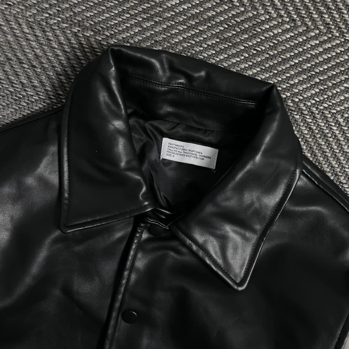 파르티멘토 버핑 레더 바시티 자켓 y 4344 상품이미지5