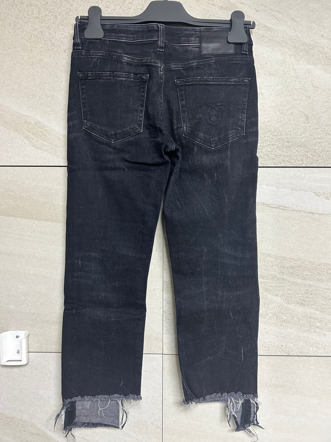 R13 블랙 데님 하의 상품이미지2