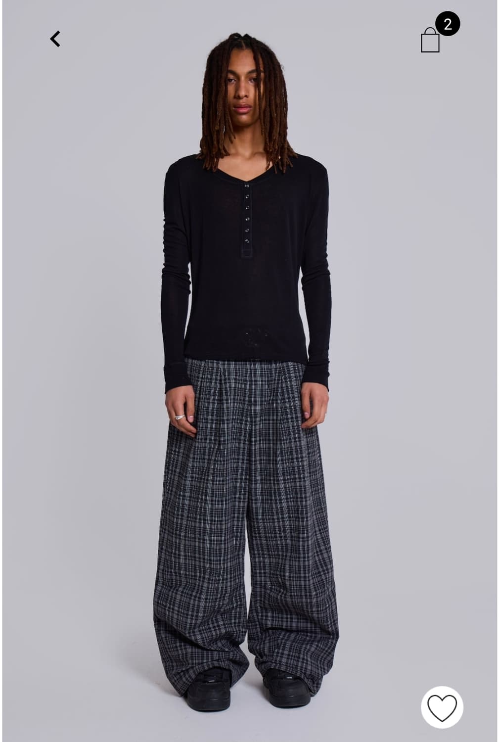 JADED LONDON Black Check Goliath Trouser 상품이미지1