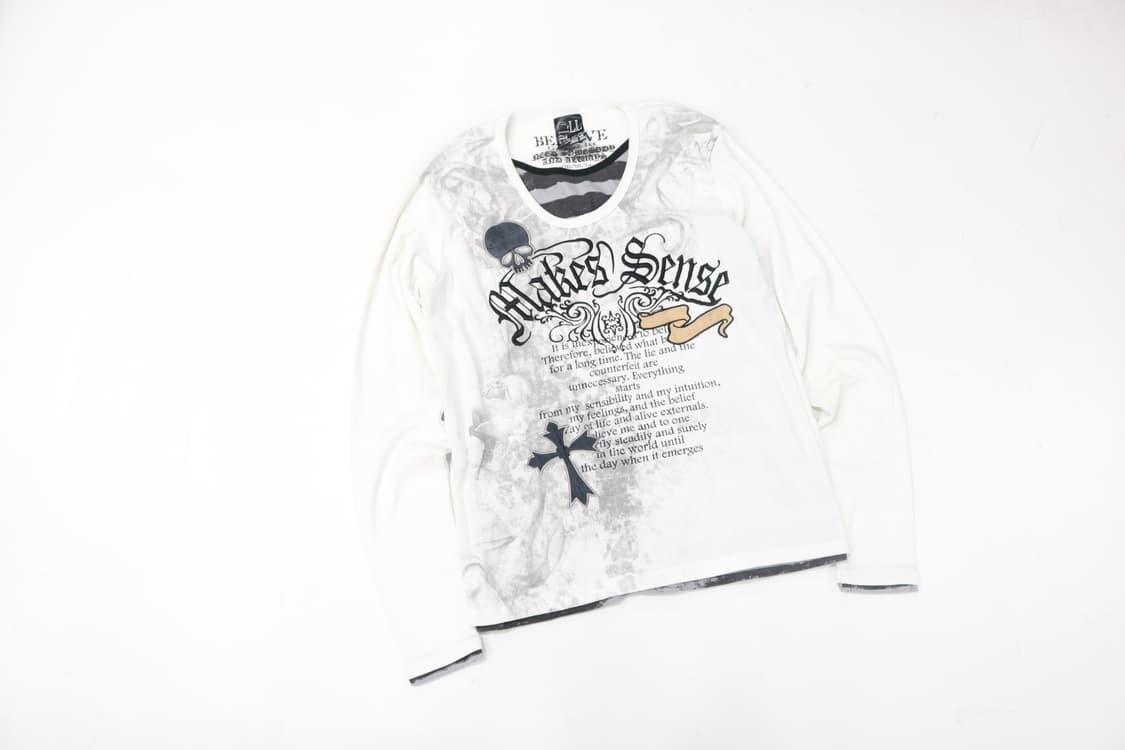 BELIEVE 빌리브 그래픽 레이어드 롱슬리브 티셔츠 상품이미지2