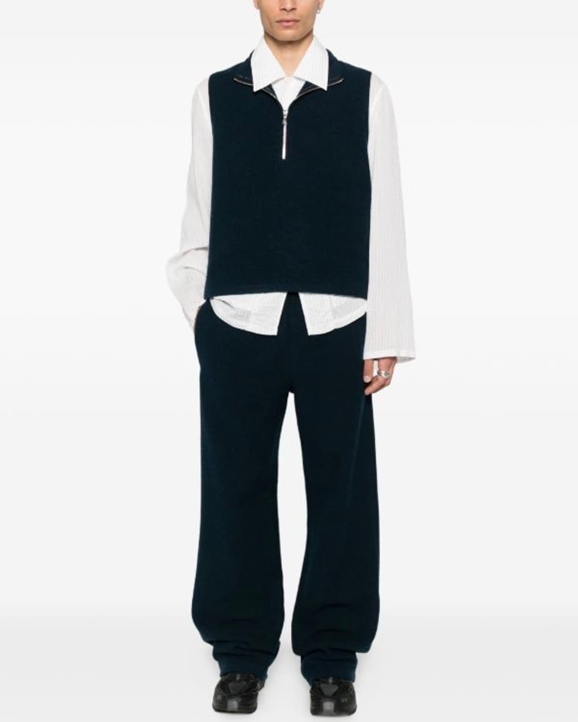 [S,M]리에르 플리스 질레 시티 베스트/네이비 상품이미지3