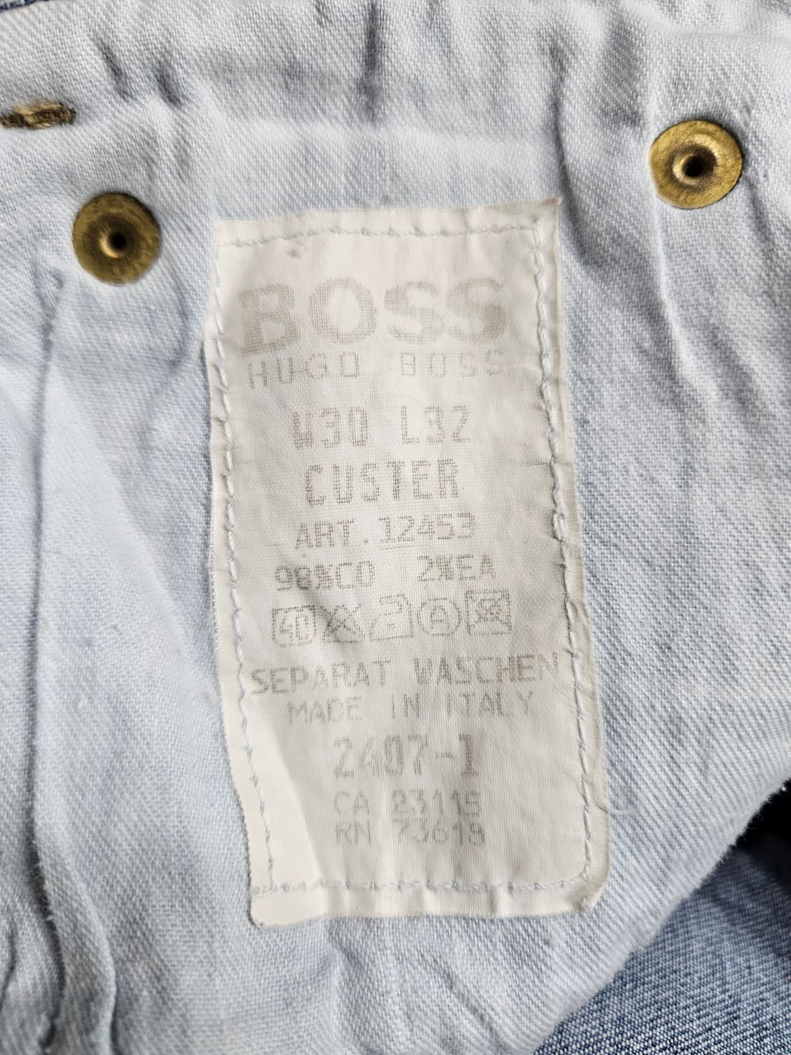 휴고보스 라이트블루 남성 허리 30 데님팬츠  상품이미지9