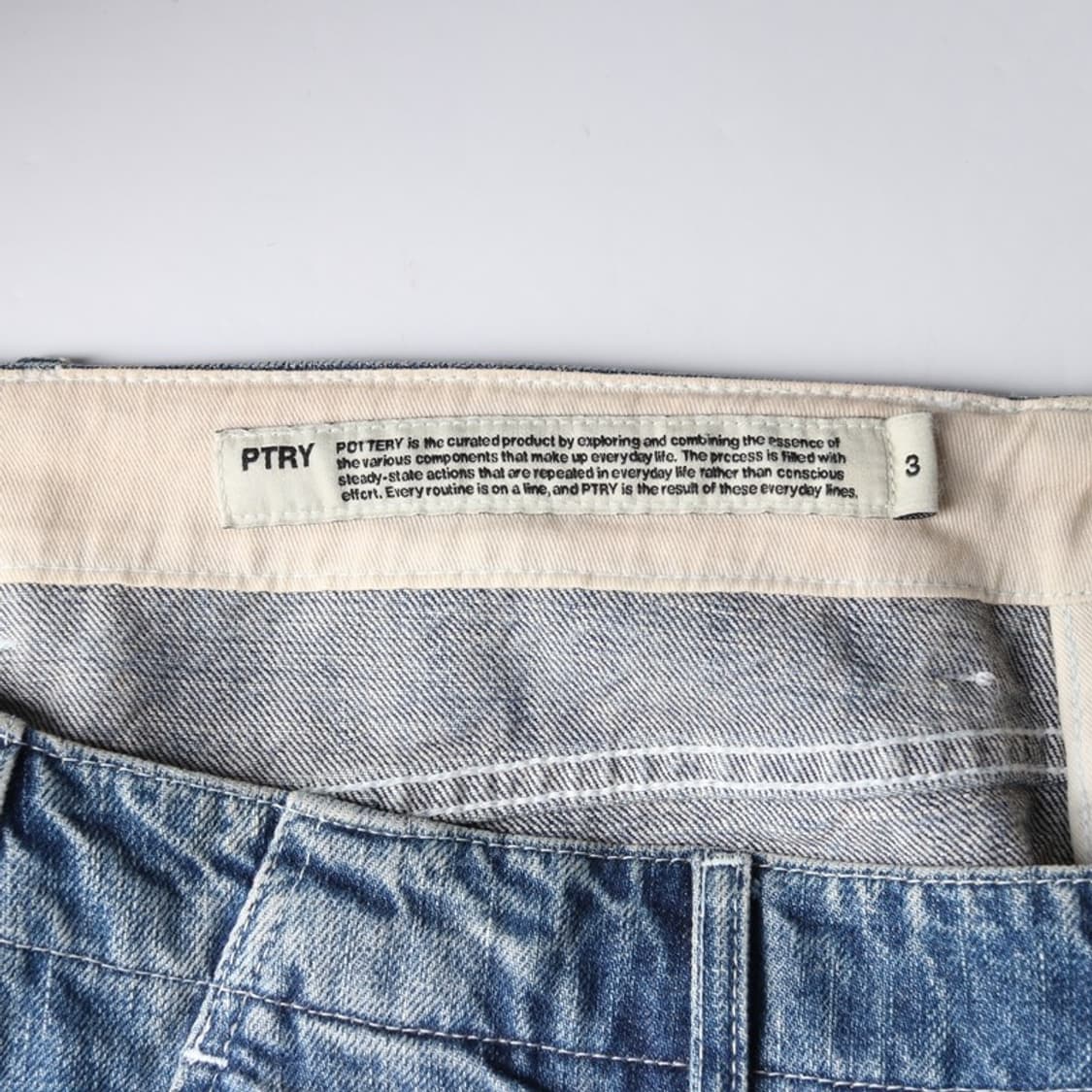 POTTERY 원워시드 컴포트 데님 미드 블루 3 상품이미지6