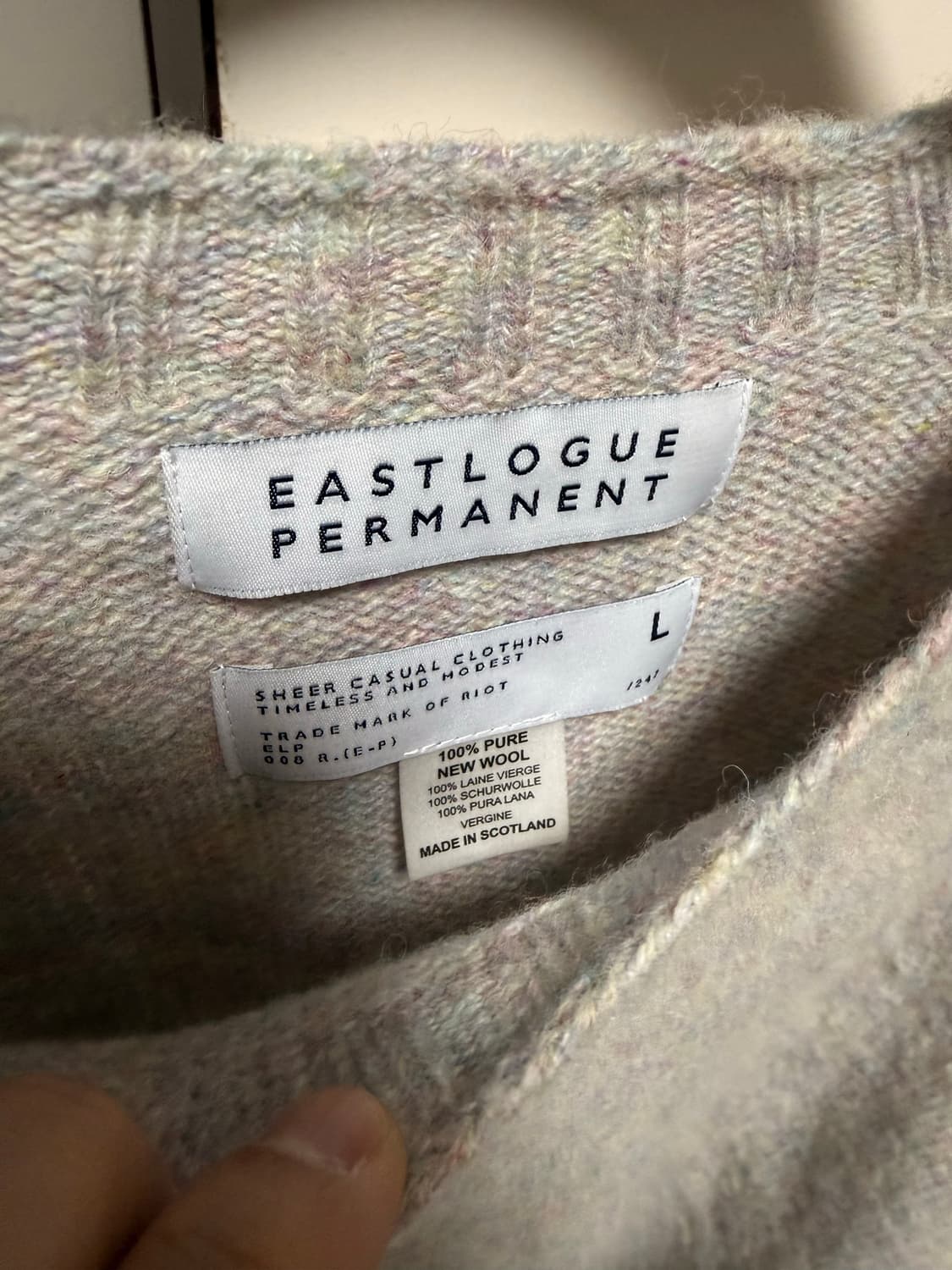 이스트로그 퍼머넌트 할리오브스코틀랜드 니트 ㅣ 상품이미지3