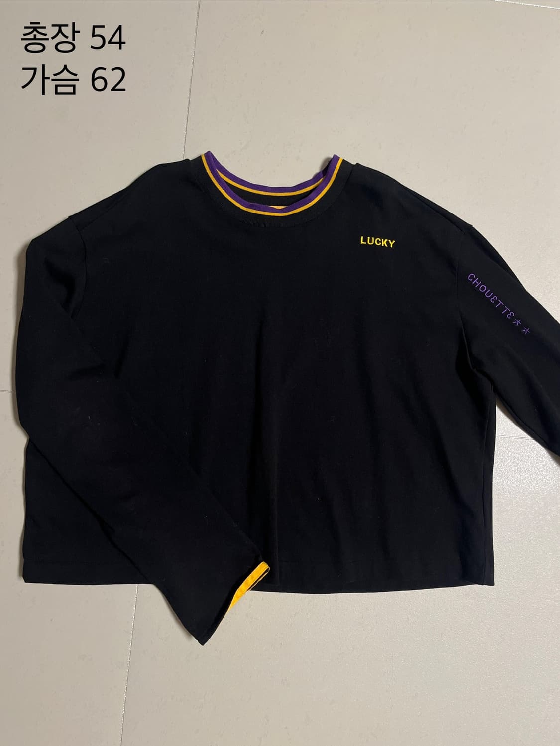 럭키슈에뜨 여성 긴팔 티셔츠 블랙 36 상품이미지1