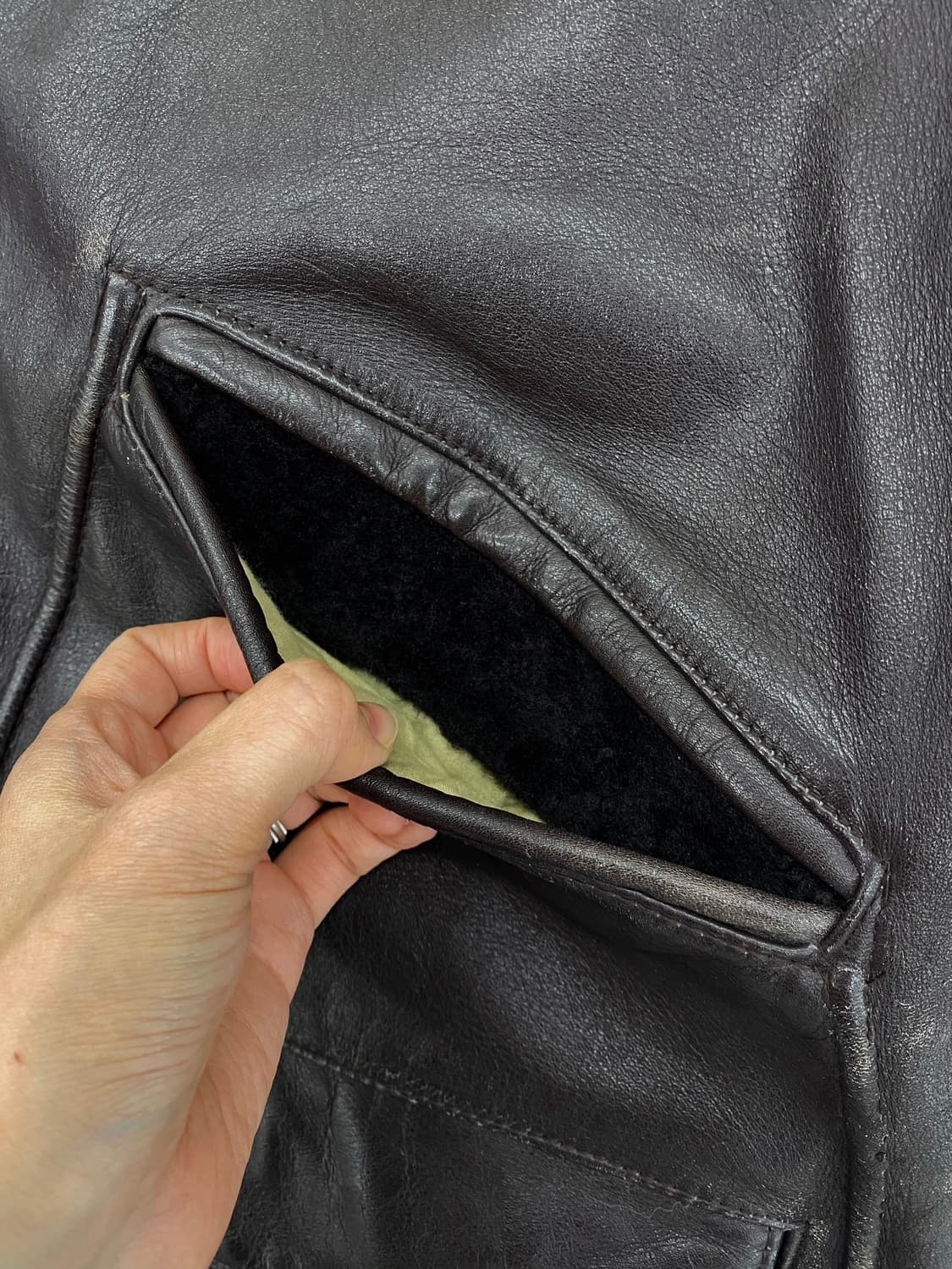 8-90‘s chevignon 소가죽 헌팅 자켓 상품이미지5