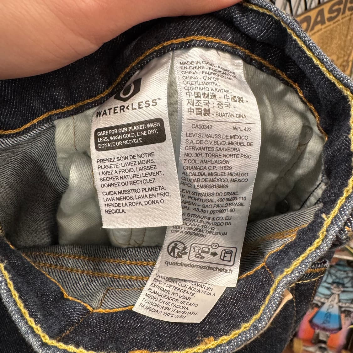 리바이스 505 데님 팬츠 레귤러 스트레이트 핏 진청 상품이미지8