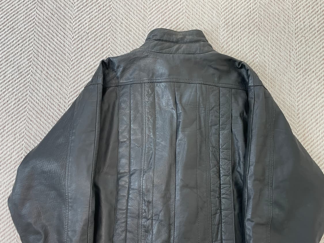 빈티지  봄버 블루종 레더 자켓 J03928 상품이미지9