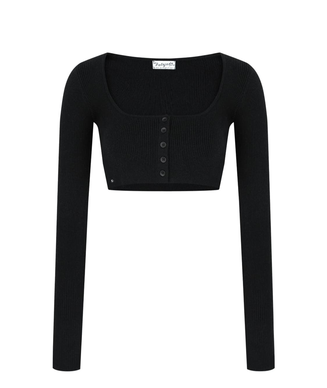 (택O) 페일제이드 버튼 볼레로 니트 가디건 블랙 상품이미지1