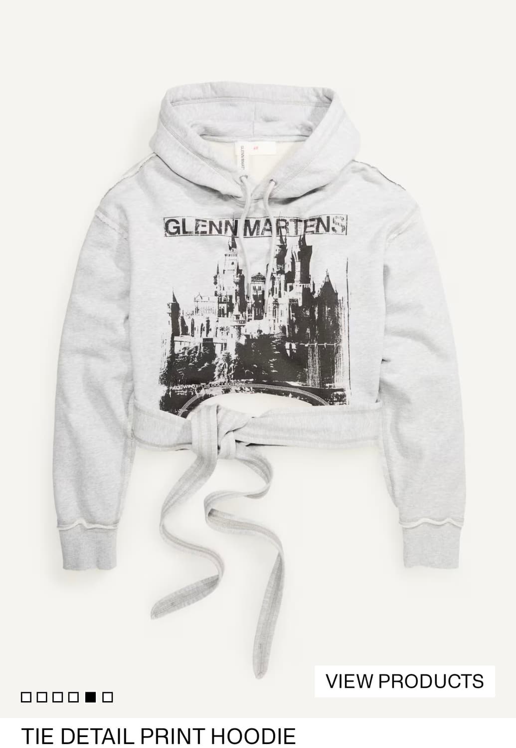 [XL]H&M 글렌 마틴스 프린트 디테일 타이 후드  상품이미지1